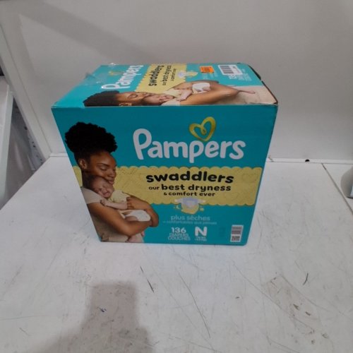 136PK PAMPERS SWADDLERS DIAPERS - NEWBORN SIZE image 3
