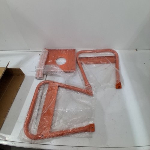 HEAVY DUTY METAL STAND & HOIST TABLE FOR MOTOR BIKE MAINTENANCE - 800 LBS MAX , 15.5" - ORANGE image 2