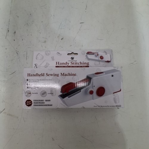CHENSHENG HANDHELD PRE-THREADED SEWING MACHINE - WHITE/RED image 3