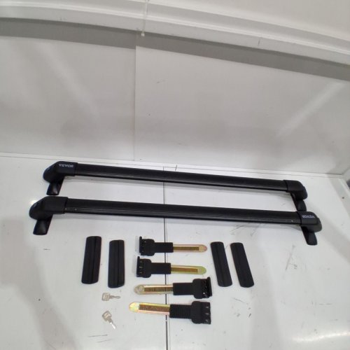 2PK UNIVERSAL ROOF RACK CROSS BARS WITH LOCKS AND KEYS - 42.5" - 155 LBS - BLACK (MODEL: HJ-RB017-108CM) image 2