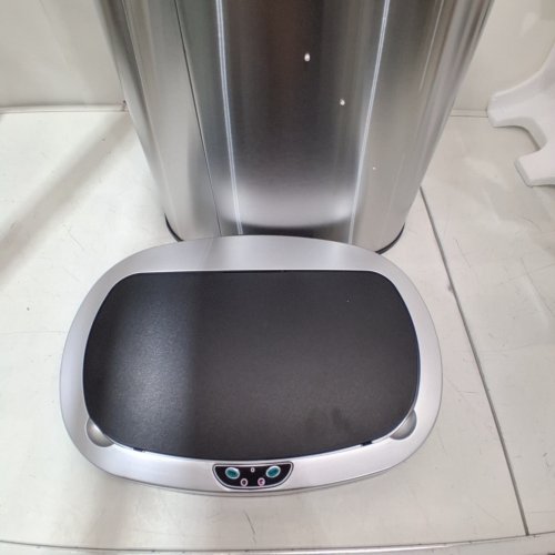 OVAL AUTOMATIC TOUCH FREE TRASH CAN - 13GAL - STAINLESS STEEL (MODEL: TC-1350R-SS) image 3