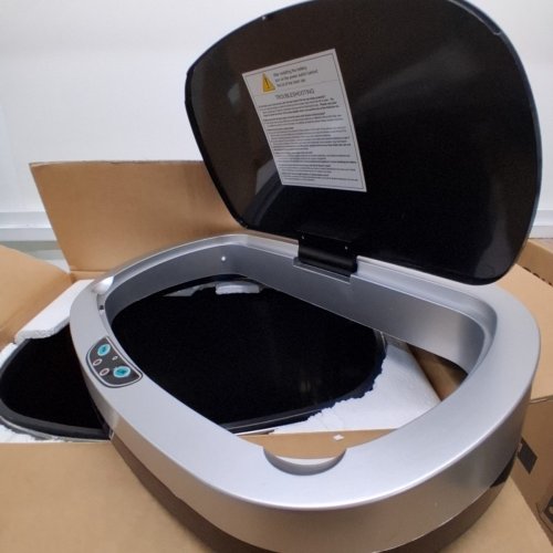 OVAL AUTOMATIC TOUCH FREE TRASH CAN - 13GAL - STAINLESS STEEL (MODEL: TC-1350R-SS) image 5