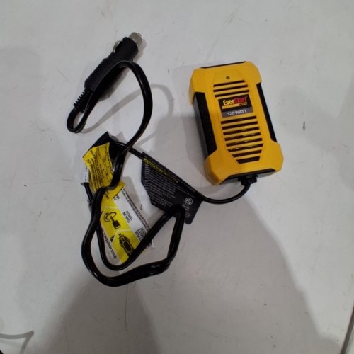 EVERSTART POWER INVERTER WITH USB PORTS - 12V - 120W - BLACK/YELLOW (MODEL: PI120SECA) image 3