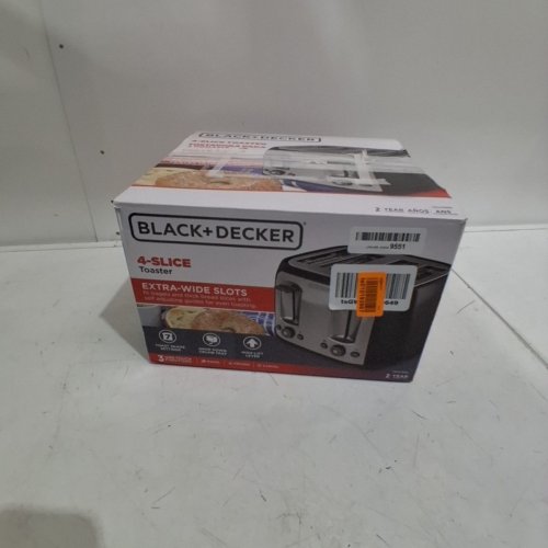 BLACK + DECKER WIDE SLOT TOASTER - 4-SLICE - SILVER/BLACK (MODEL: TR1478BD) image 5