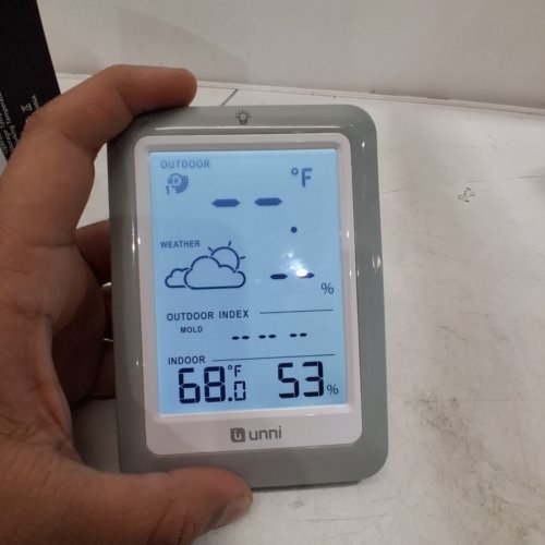 UNNI INDOOR/OUTDOOR DIGITAL THERMOMETER WITH 1 SENSOR - 4.5" - 330FT RANGE - WHITE (MODEL: UN0582) image 2