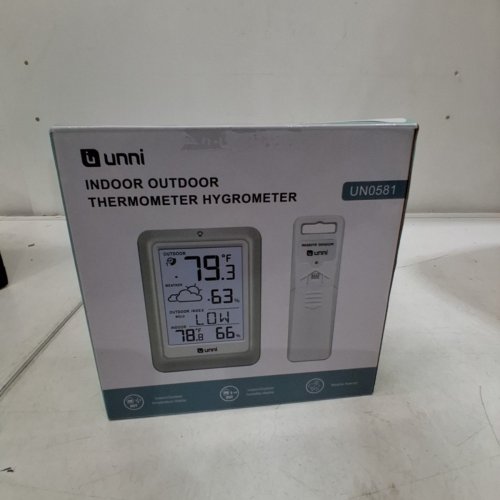 UNNI INDOOR/OUTDOOR DIGITAL THERMOMETER WITH 1 SENSOR - 4.5" - 330FT RANGE - WHITE (MODEL: UN0582) image 7