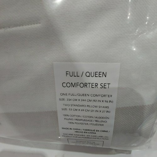 3PC NAUTICA SAYBROOK REVERSIBLE ALL SEASONS STRIPED COMFORTER SET - FULL/QUEEN, 92" X 96" - BEIGE AND WHITE image 5