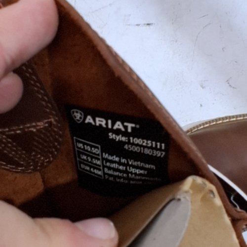 MEN'S ARIAT RAMBLER RECON WESTERN BOOT - 10.5 D MEDIUM - FOOTHILL BROWN (STYLE: 10025111) image 5