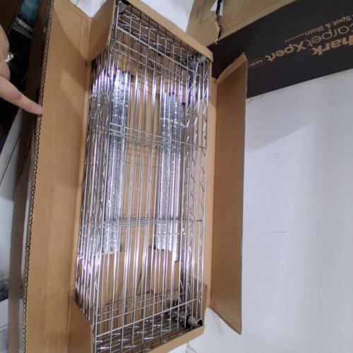 AMAZON BASICS 4-SHELF ADJUSTABLE HEAVY DUTY STEEL WIRE RACK STORAGE SHELF - 36" X 14" X 54.5" - 250LB/SHELF (1000LB MAX) - CHROME (MODEL: WI143654CW) image 2
