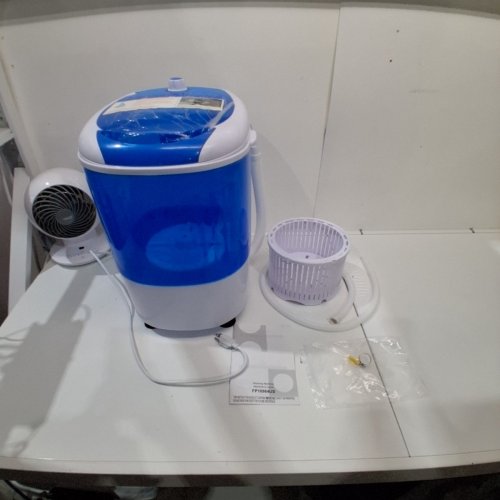 COSTWAY PORTABLE MINI WASHING MACHINE - 5.5LBS CAP - 110V - BLUE/WHITE (MODEL: FP10964US-BL/FP10964US XPB25-848B) image 4