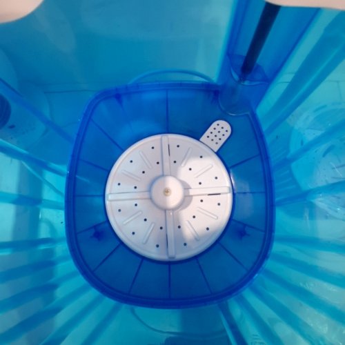 COSTWAY PORTABLE MINI WASHING MACHINE - 5.5LBS CAP - 110V - BLUE/WHITE (MODEL: FP10964US-BL/FP10964US XPB25-848B) image 5