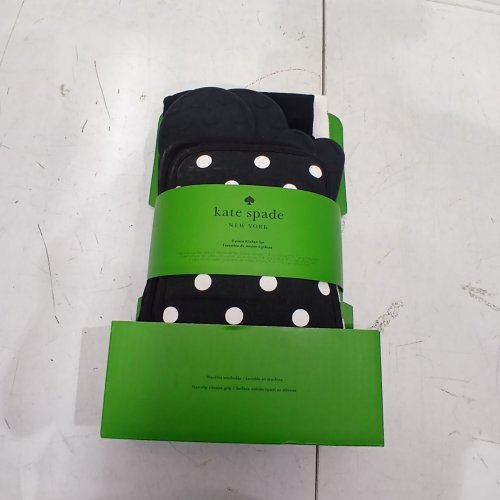 6PC KATE SPADE KITCHEN SET - BLACK & WHITE POLKA DOTS (STYLE: 2415202) image 2