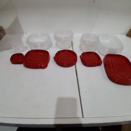 41PC RUBBERMAID TAKEALONGS FOOD STORAGE CONTAINERS - RUBY RED (2108385) image 2