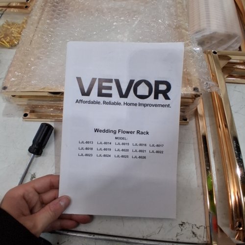 10PK VEVOR WEDDING FLOWER RACK - GOLD (MODEL: LJL-8014) image 3