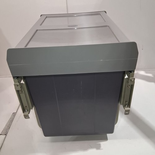 DUAL-COMPARTMENT WASTE BIN STATION 18.9" X 13.5" X 16.5" - GRAY - (MODEL: 851-002) image 5