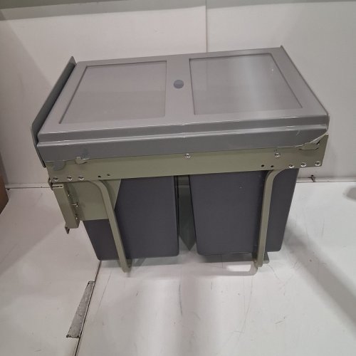 DUAL-COMPARTMENT WASTE BIN STATION 18.9" X 13.5" X 16.5" - GRAY - (MODEL: 851-002) image 6