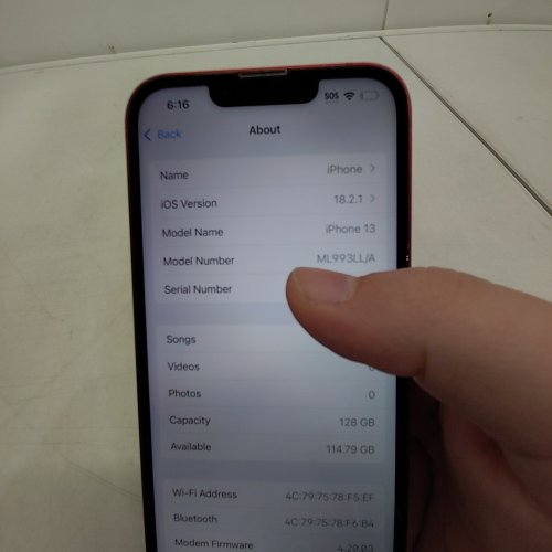 APPLE IPHONE 13 128GB - PRODUCT RED (MODEL: MLMQ3LL/A) image 6