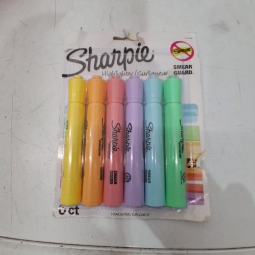 6PK SHARPIE CHISEL TIP TANK HIGHLIGHTERS - MILD PASTEL COLOURS (MODEL: 2157488) image 2
