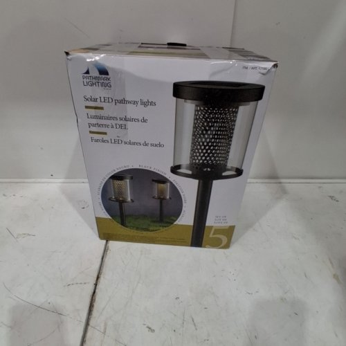 5PK PATHMARK LIGHTING SOLAR LED PATHWAY LIGHTS - 23" - 15LM - 3000K - BLACK (MODEL: 1718617) image 3