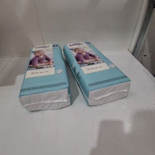 96PK BAMBO NATURE OVERNIGHT BABY DIAPERS - 15-31LBS, SIZE 4 - WHITE image 3