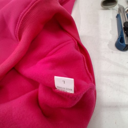 YOUTH HOODIE WITH POCKETS - LARGE - PINK image 2