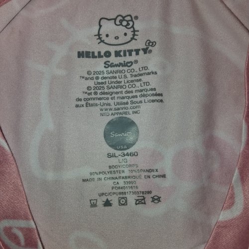 WOMENS HELLO KITTY GRAPHIC T-SHIRT - LARGE - PINK (STYLE: SIL-3460) image 3
