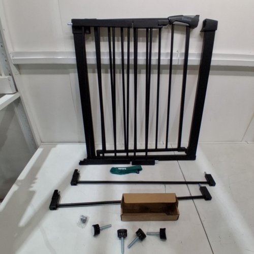 BABELIO EASY INSTALL EXTRA WIDE PRESSURE MOUNTED METAL BABY GATE - 26"-40" - BLACK image 2