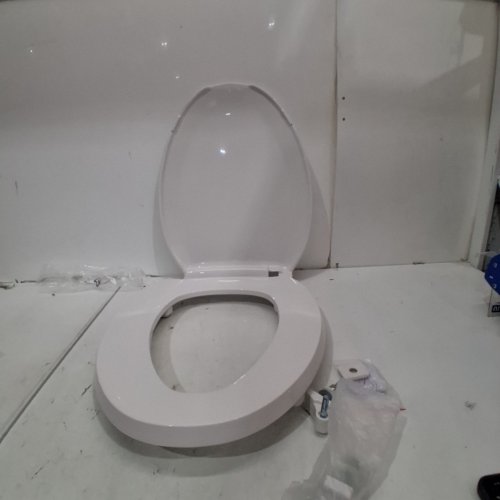 CENTOCO ADA COMPLIANT RAISED ELONGATED TOILET SEAT - 2" X 19" X 14.8" - WHITE (MODEL: DSHL800STS-001) image 2