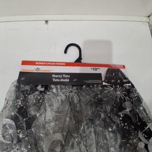 WOMEN'S WAY TO CELEBRATE STARRY TUTU - SMALL/MEDIUM - BLACK / SILVER image 3