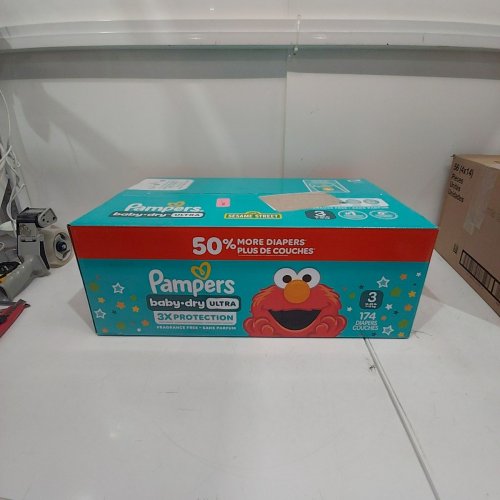 174PK PAMPERS BABY DRY ULTRA DIAPERS - SIZE 3 (16-28LBS) - ELMO image 2