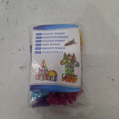 100PC MAGNETIC BUILDING TILE SET - MULTICOLOUR image 2