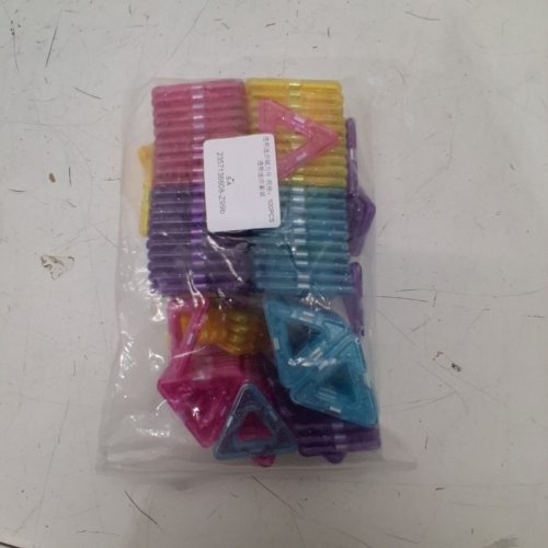 100PC MAGNETIC BUILDING TILE SET - MULTICOLOUR image 3