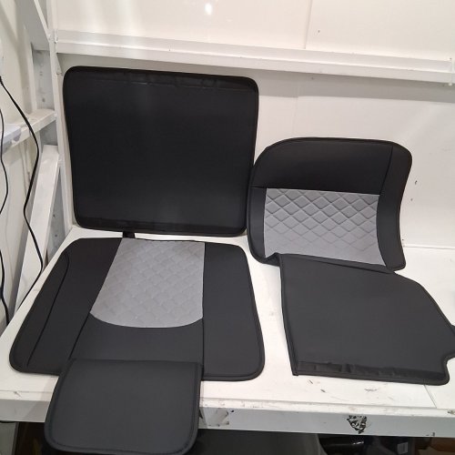 8PC FREESOO TRUCK SEAT COVERS FOR 2011-2025 2500/3500 CREW CAB CURVED BENCH - GREY image 3