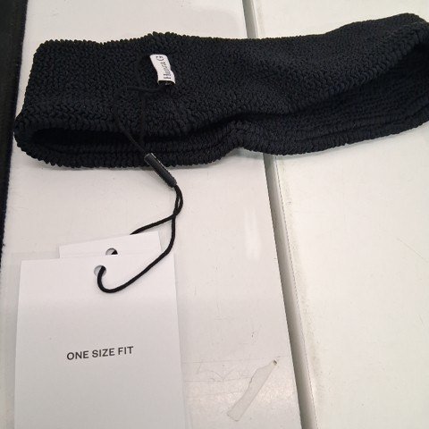 HUNZA ORIGINAL CRINKLE HEADBAND - ONE SIZE - BLACK image 2