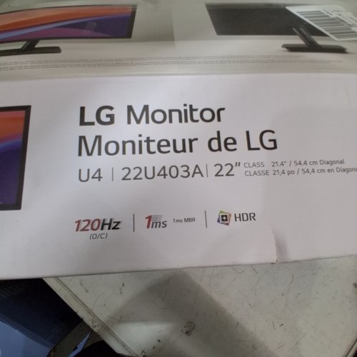 LG MONITOR U4 - 120HZ - 22" - BLACK (MODEL: 22U403A) image 6