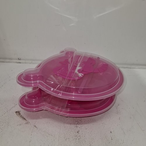 2PK ELEPHANT PLATE, SPOON AND FORK SET - PINK- (ITEM: K21130/793519) image 4