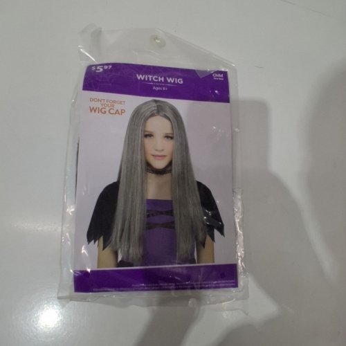 GIRL'S WITCH WIG - OSFM - GRAY image 3