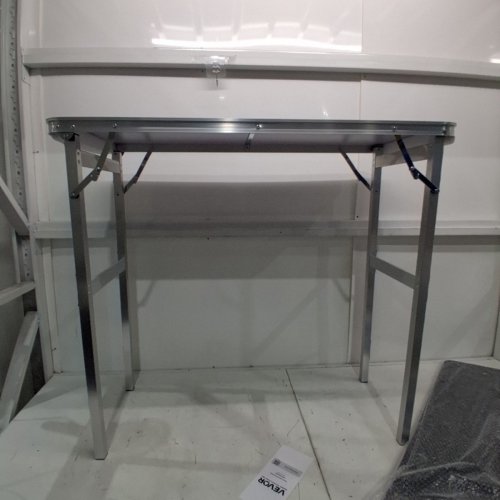 VEVOR FOLDING TABLE FOR BAR/TRADE SHOWS/HOME WITH CARRY BAG VELCRO FABRIC SHIELD AND SHELF - 38" X 34" X 15" - 110LB CAP - BLACK/SILVER - (MODEL: DX9930) image 3