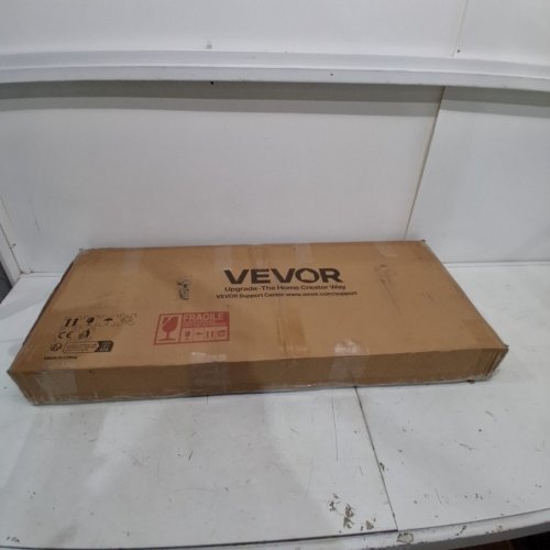 VEVOR FOLDING TABLE FOR BAR/TRADE SHOWS/HOME WITH CARRY BAG VELCRO FABRIC SHIELD AND SHELF - 38" X 34" X 15" - 110LB CAP - BLACK/SILVER - (MODEL: DX9930) image 4