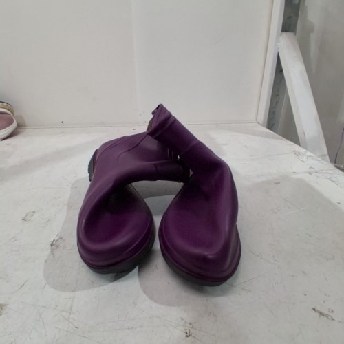 WOMEN'S FASHION RUBBER RAIN BOOTS - 7.5 - PURPLE image 3