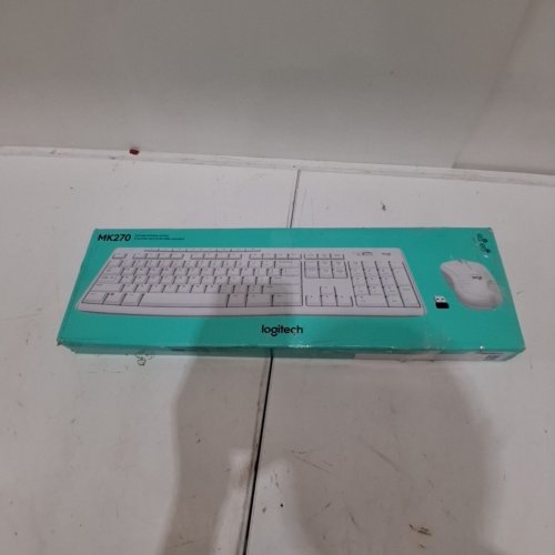 2PC LOGITECH WIRELESS KEYBOARD AND MOUSE COMBO - 2.4 GHZ WIRELESS - WHITE (MODEL: MK270) image 4