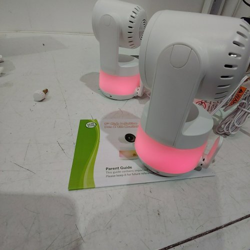 3PC LEAPFROG WIFI VIDEO BABY MONITOR WITH 2 1080P CAMERAS - 360° PAN & TILT, 5” 720P HD DISPLAY, NIGHT LIGHT, COLOUR NIGHT VISION, APP CONTROL - WHITE (MODEL: LF925-2HD) image 3