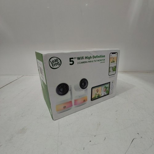 3PC LEAPFROG WIFI VIDEO BABY MONITOR WITH 2 1080P CAMERAS - 360° PAN & TILT, 5” 720P HD DISPLAY, NIGHT LIGHT, COLOUR NIGHT VISION, APP CONTROL - WHITE (MODEL: LF925-2HD) image 7