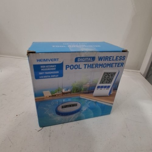 2PK HEIMVERT DIGITAL WIRELESS POOL THERMOMETER - 196FT TRANSMISSION - BLUE / WHITE (MODEL: SH-212) image 4