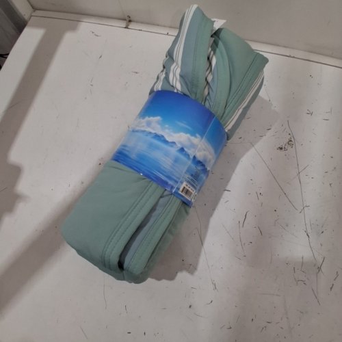 BELOW ZERO REVERSIBLE COOLING THROW BLANKET - 60" X 70" - BLUE STRIPES/SOLID (MODEL: 1991350) image 3