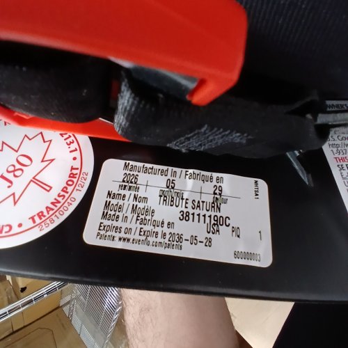EVENFLO TRIBUTE LX CONVERTIBLE CAR SEAT - 40LBS CAP - SATURN GREY (MODEL: 38111190C) image 2