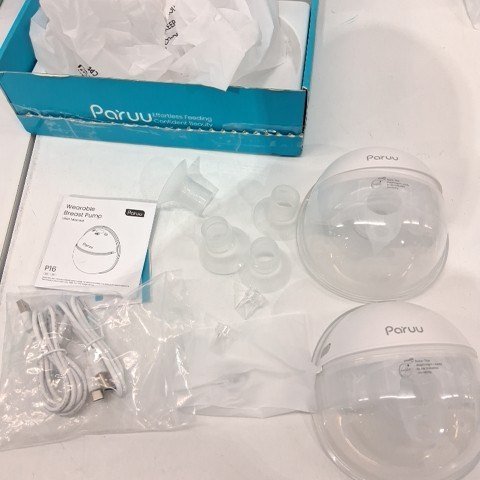 PARUU HANDS-FREE BREAST PUMP WEARABLE, STRONG SUCTION, LOW NOISE, ELECTRIC BREAST PUMP PORTABLE, SMART DISPLAY - WHITE (MODEL:P16) image 3