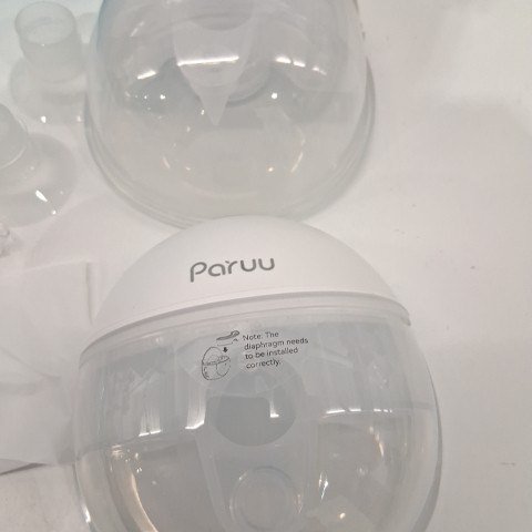 PARUU HANDS-FREE BREAST PUMP WEARABLE, STRONG SUCTION, LOW NOISE, ELECTRIC BREAST PUMP PORTABLE, SMART DISPLAY - WHITE (MODEL:P16) image 4