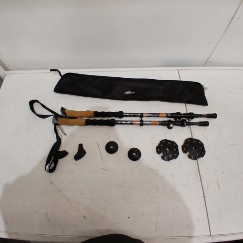 UNISEX ADULT'S CASCADE MOUNTAIN TECH CARBON FIBER TREKKING POLES - OSFM - BLUE image 2