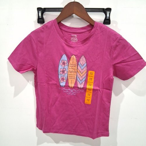 GIRL'S GEORGE SURF BOARD GRAPHIC T-SHIRT - MEDIUM (7-8) - PINK (STYLE: GRS61023GZ) image 2